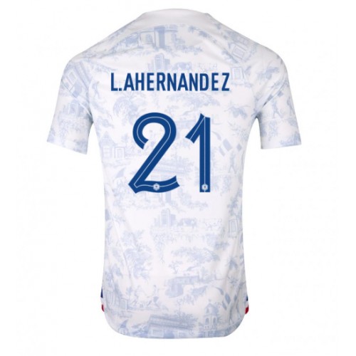 Lacne Muži Futbalové dres Francúzsko Lucas Hernandez #21 MS 2022 Krátky Rukáv - Preč